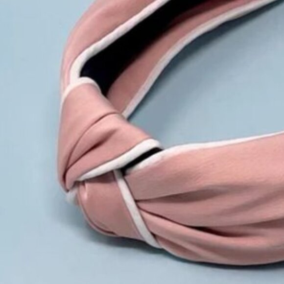 NWT Leah Piped Top Knot Pink Headband - Picture 2 of 6